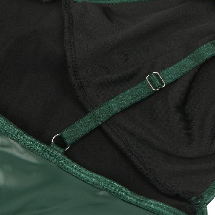 SUBBLIME - 955434 DRESS WITH GREEN LEATHER STRAPS S/M