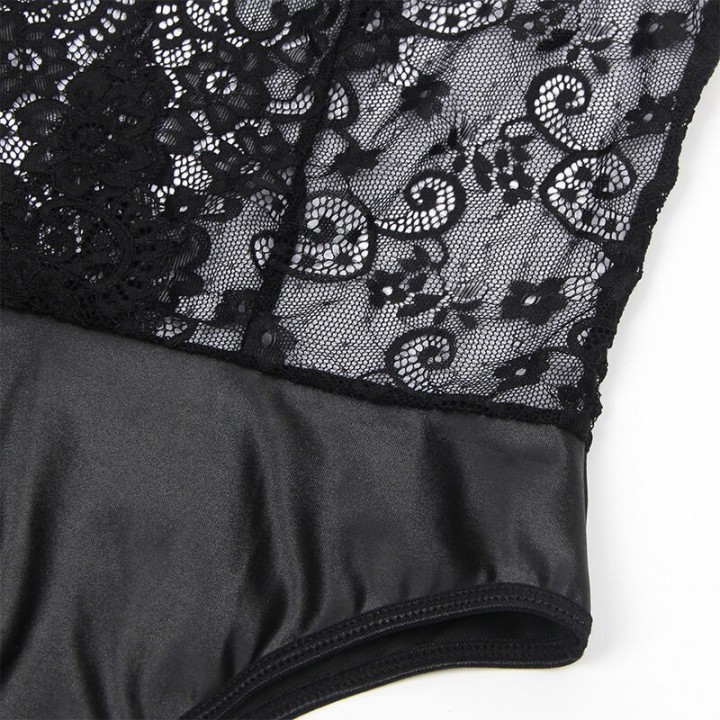 SUBBLIME - 954383 SEXY BODY WITH GARTER BELT BLACK S/M