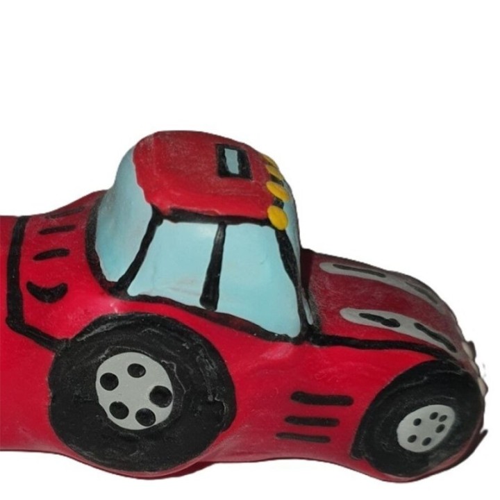 CONDOMERIE - HANDPAINTED NOVELTY CONDOMS TRACTOR RED XL