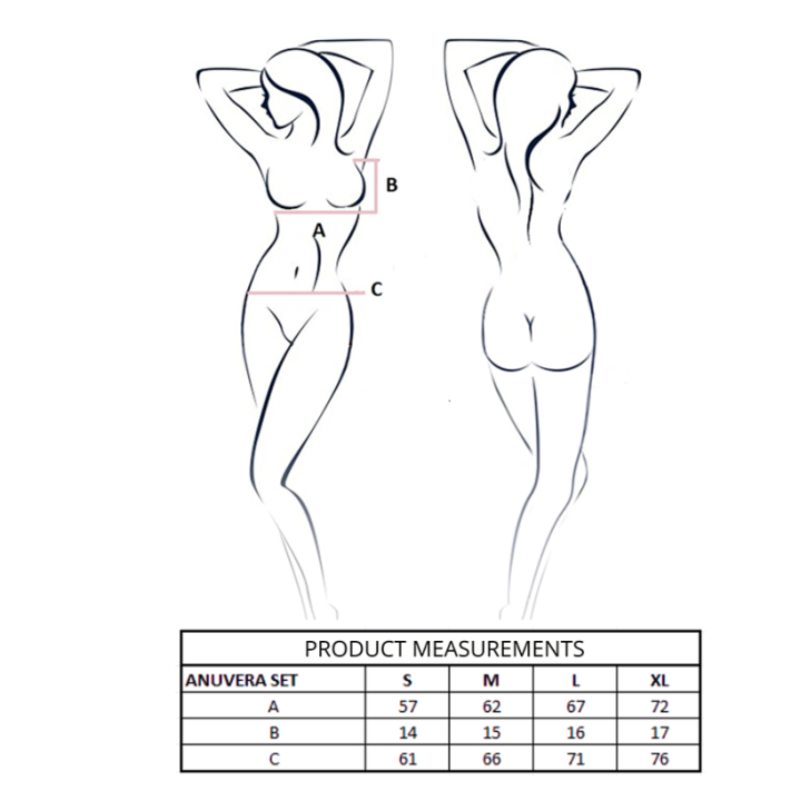 PASSION - ANUVERA BRA + THONG SET WHITE S/M