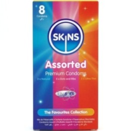 SKINS - ASSORTED PREMIUM CONDOMS PACK 8