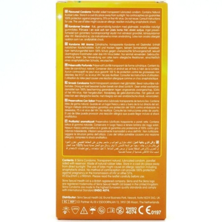 SKINS - BANANA PREMIUM CONDOMS PACK 8