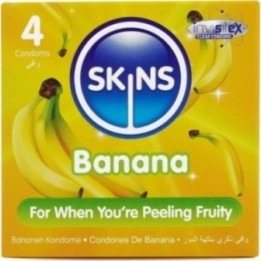SKINS - BANANA PREMIUM CONDOMS PACK 4