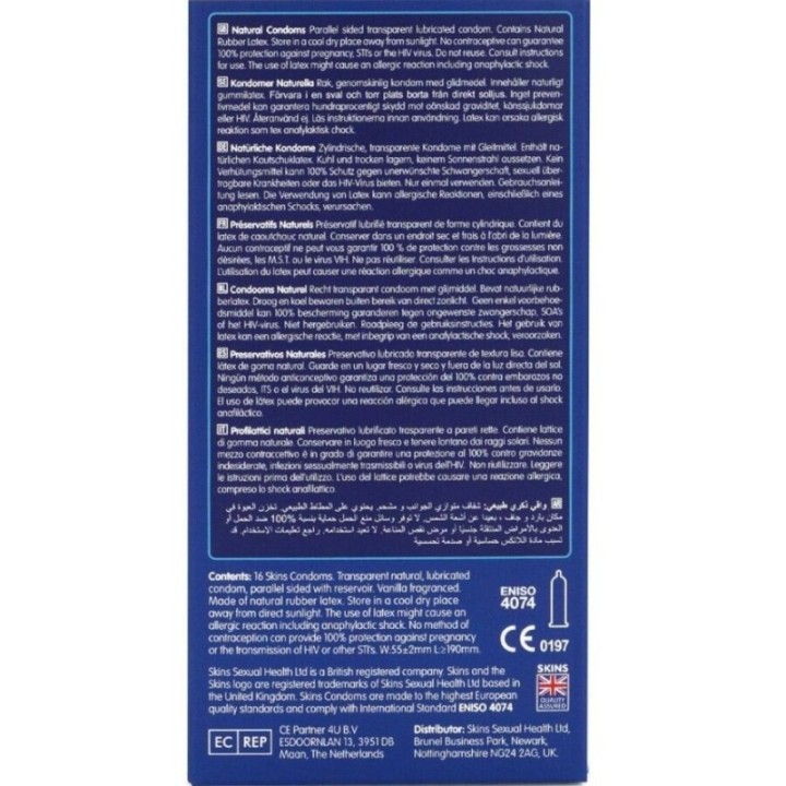 SKINS - NATURAL PREMIUM CONDOMS PACK 16