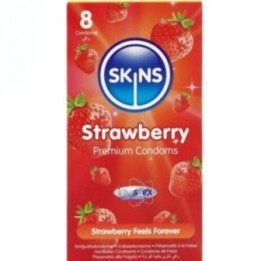 SKINS - STRAWBERRY PREMIUM CONDOMS PACK 8