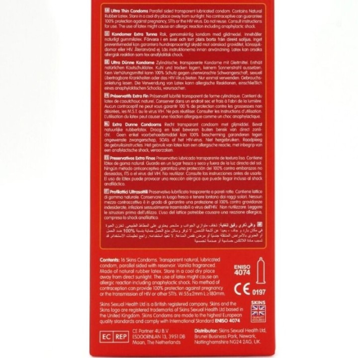 SKINS - ULTRA THIN PREMIUM CONDOMS PACK 16