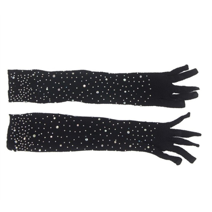SUBBLIME - 957469SHINE TRANSPARENT GLOVES BLACK S/M