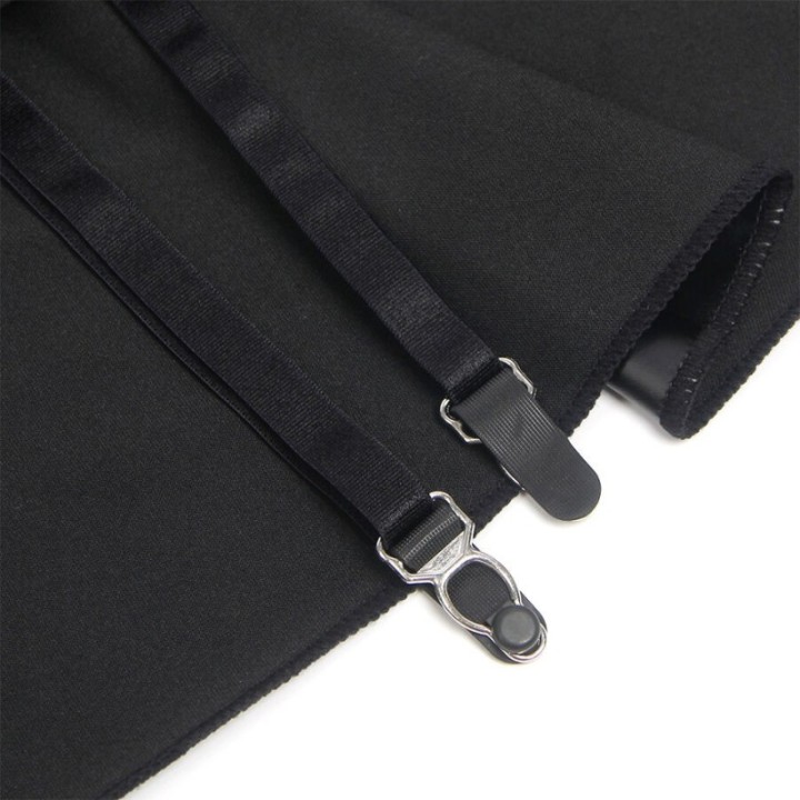 SUBBLIME - 957711 LACE ZIPPER LEATHER DRESS BLACK L/XL