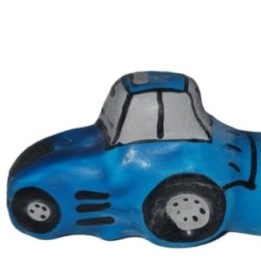 CONDOMERIE - HANDPAINTED NOVELTY CONDOMS TRACTOR BLUE XL