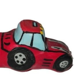 CONDOMERIE - HANDPAINTED NOVELTY CONDOMS TRACTOR RED XL