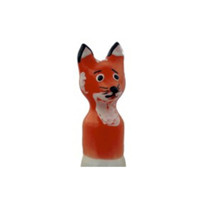 CONDOMERIE - HANDPAINTED NOVELTY CONDOMS FOX BROWN XL