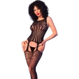 CHILIROSE - CR 4855 BODYSTOCKING BLACK S/M