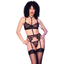 CHILIROSE - CR 4852 BLACK LINGERIE SET SIZE L