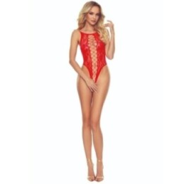 PASSION - BS112 BODYSTOCKING RED LACE