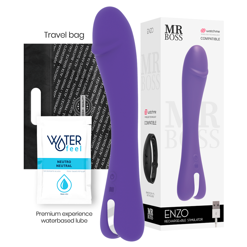 MR BOSS - ENZO VIBRADOR + MANDO CONTROL REMOTO WATCHME - Imagen 2