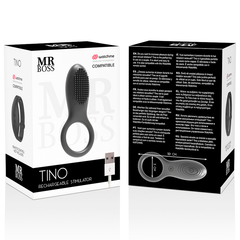 MR BOSS - TINO ANILLO ESTIMULADOR + MANDO CONTROL REMOTO WATCHME - Imagen 10