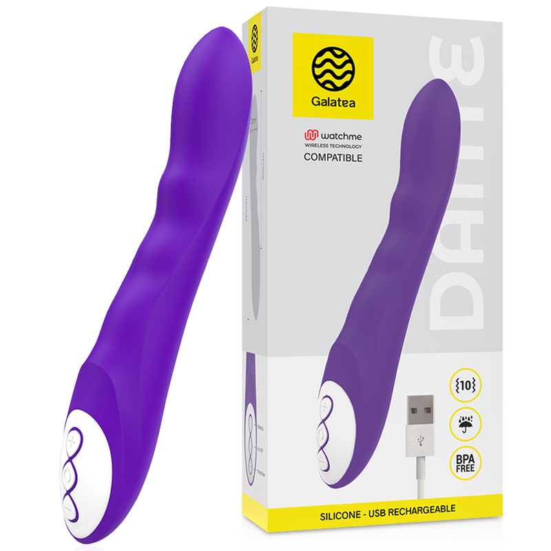 GALATEA - DANTE VIBRADOR LILA + MANDO CONTROL REMOTO WATCHME - Imagen 2
