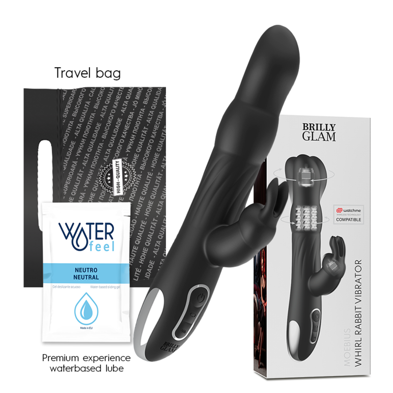 BRILLY GLAM - MOEBIUS RABBIT VIBRATOR & ROTATOR + MANDO CONTROL REMOTO WATCHME - Imagen 2