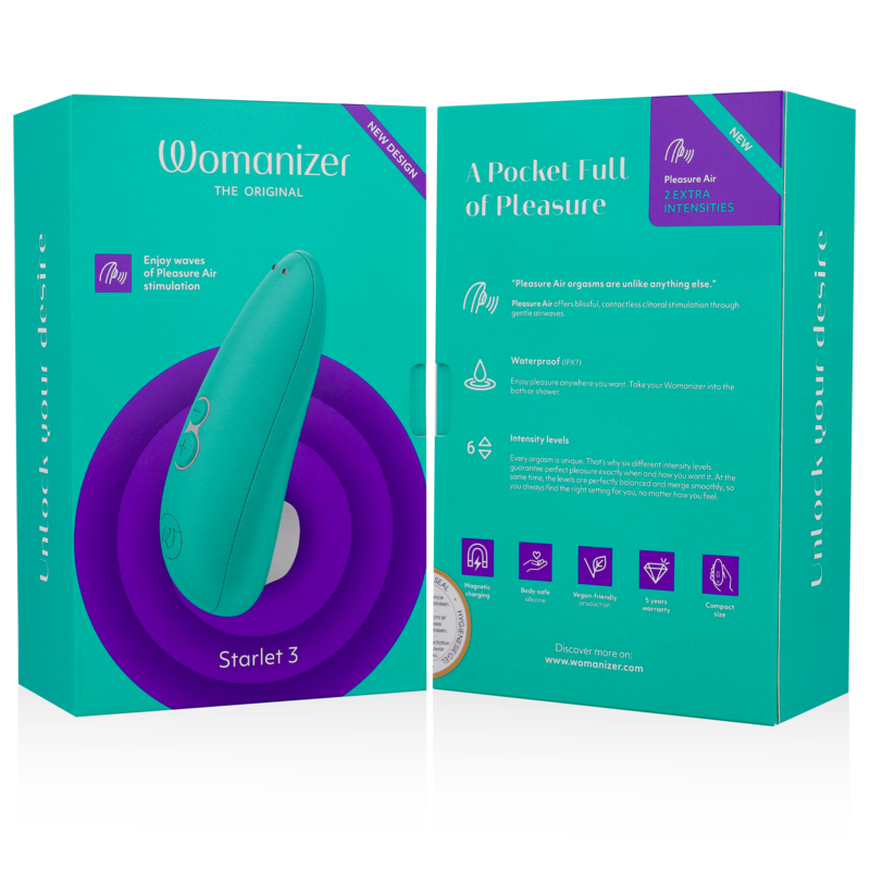 WOMANIZER - STARLET 3 ESTIMULADOR CLÍTORIS TURQUESA - Imagen 7