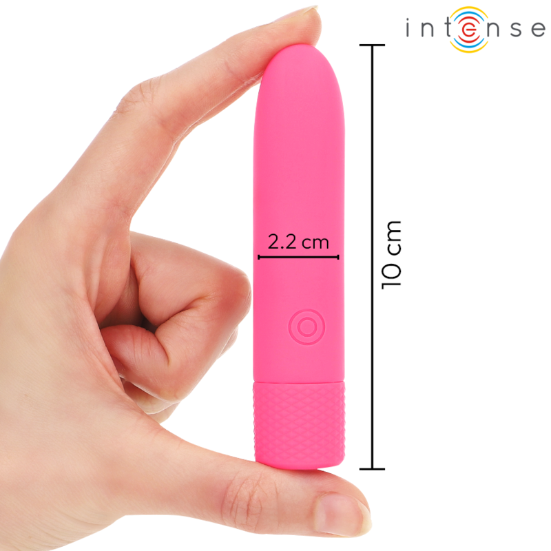 INTENSE - SYMONE BALA VIBRADORA RECARGABLE POR USB 8 VIBRACIONES ROSA 10 X 2.2 CM - Imagen 4