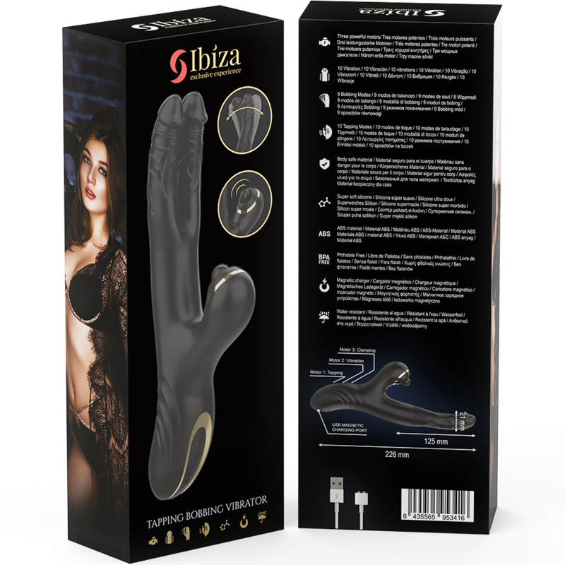 IBIZA - VIBRADOR HI-TECH RABITT CLITORIAL POTENTE Y DOBLE WAVE TWO DRAGONS - Imagen 6