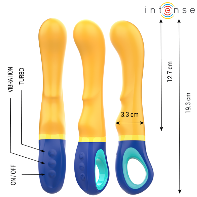 INTENSE - SHAGGY VIBRADOR PUNTO-G AMARILLO - Imagen 2