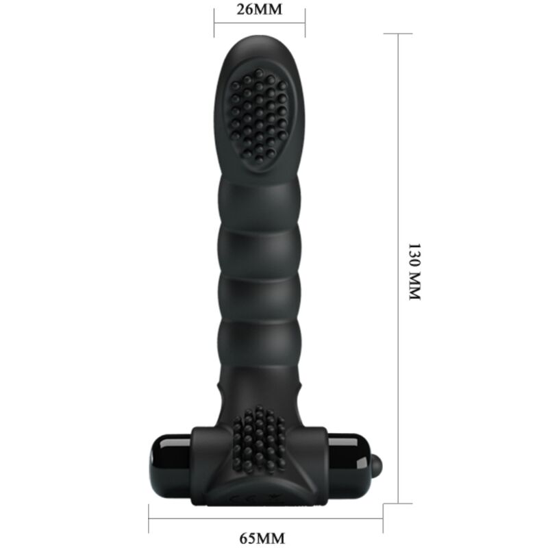 PRETTY LOVE - ALEXANDER VIBRADOR DE DEDO 10 VIBRACIONES NEGRO - Imagen 4