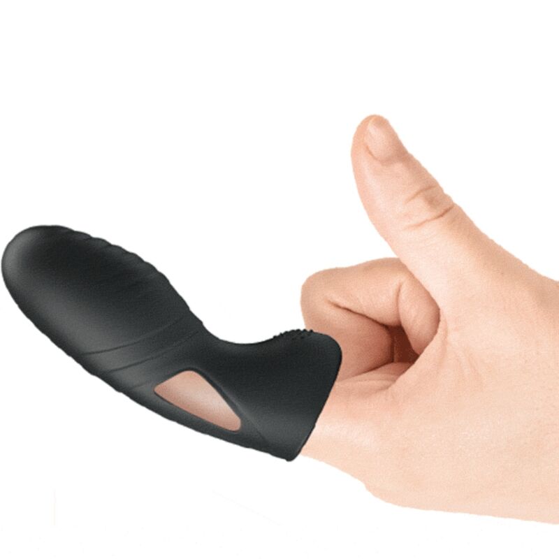 PRETTY LOVE - ALAN VIBRADOR DE DEDO SILICONA NEGRO - Imagen 5
