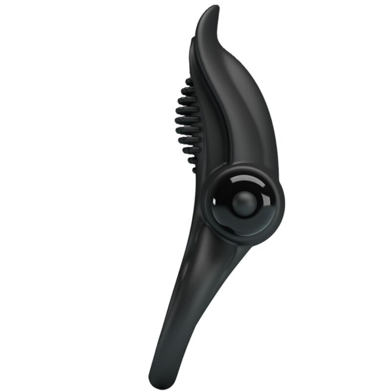 PRETTY LOVE - DOBLE ANILLO VIBRADOR + ESTIMULADOR CLÍTORIS 10 VIBRACIONES NEGRO - Imagen 2