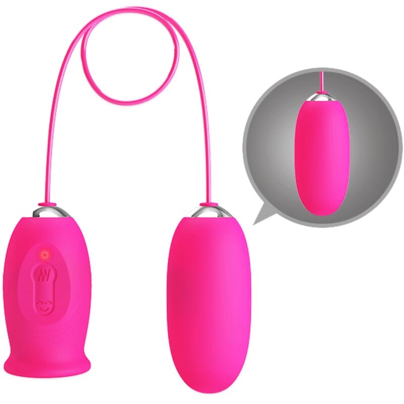 PRETTY LOVE - DAISY HUEVO VIBRADOR + LENGUA ESTIMULADORA DE CLÍTORIS ROSA - Imagen 4