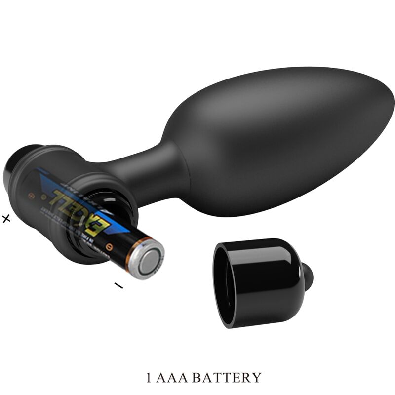 PRETTY LOVE - VIBRA BUTT PLUG 2 PLUG ANAL 10 VIBRACIONES NEGRO - Imagen 5