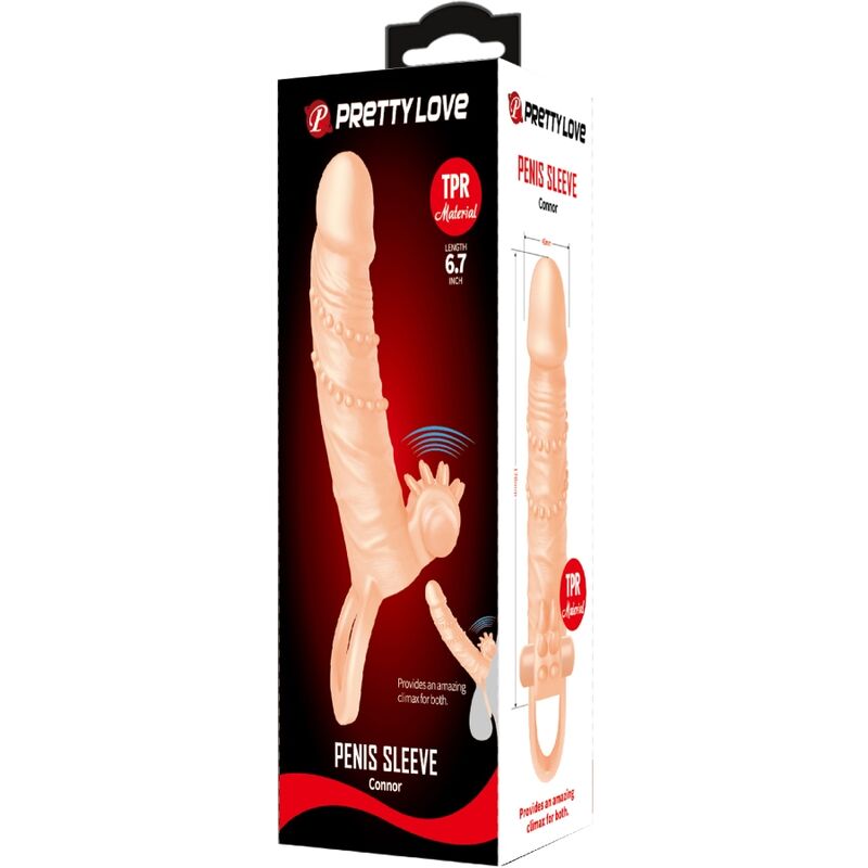 PRETTY LOVE - CONNOR FUNDA PARA PENE + ESTIMULADOR DE CLÍTORIS NATURAL - Imagen 7