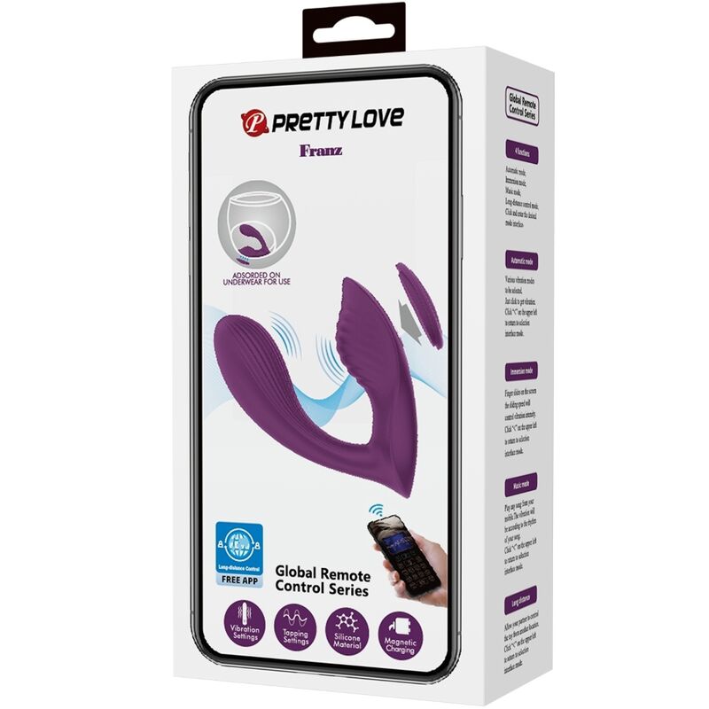 PRETTY LOVE - FRANZ MASAJEADOR & VIBRADOR APP GRATUTITA MORADO - Imagen 8