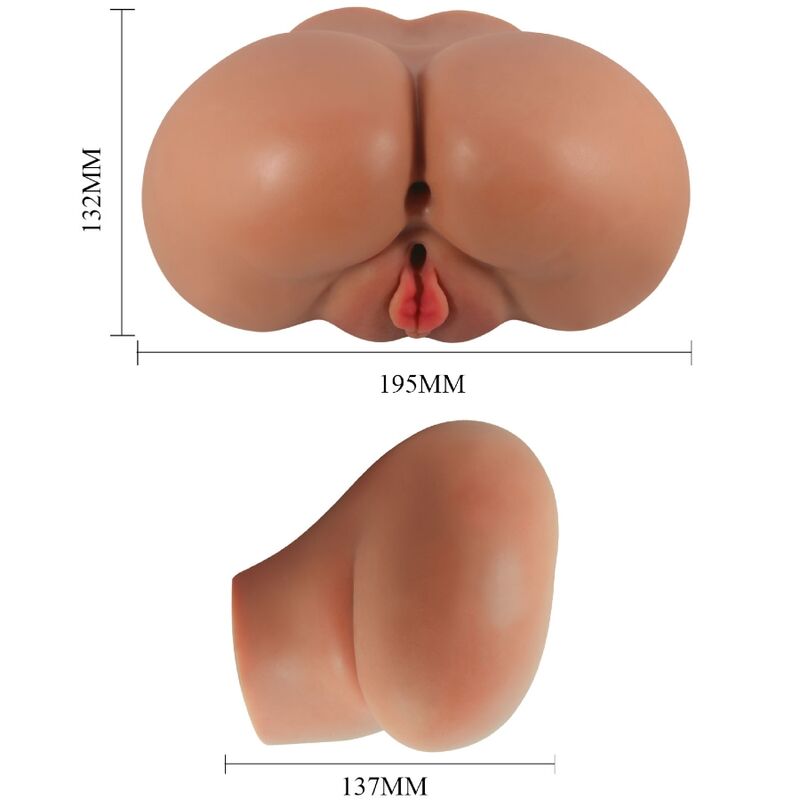 CRAZY BULL - LUNA TRASERO VIBRADOR CON VAGINA Y ANO REALÍSTICO CONTROL REMOTO - Imagen 7