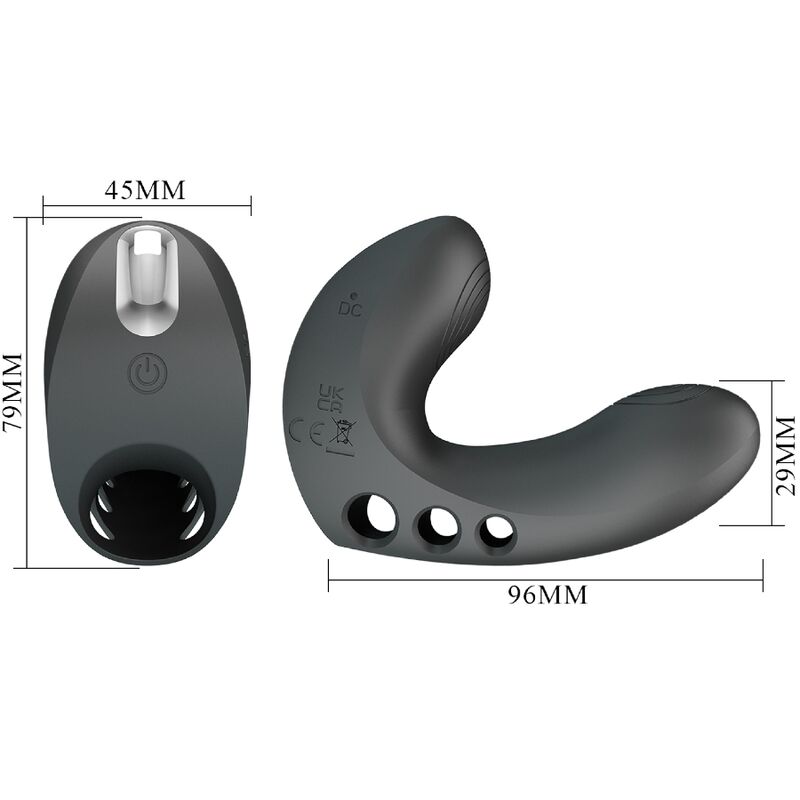 PRETTY LOVE - CAMELIA VIBRADOR DE DEDO 7 VIBRACIONES NEGRO - Imagen 6