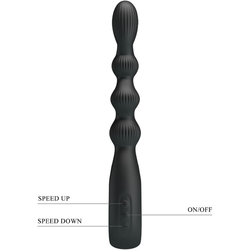 PRETTY LOVE - FEDERER VIBRADOR ANAL 12 VIBRACIONES NEGRO - Imagen 5