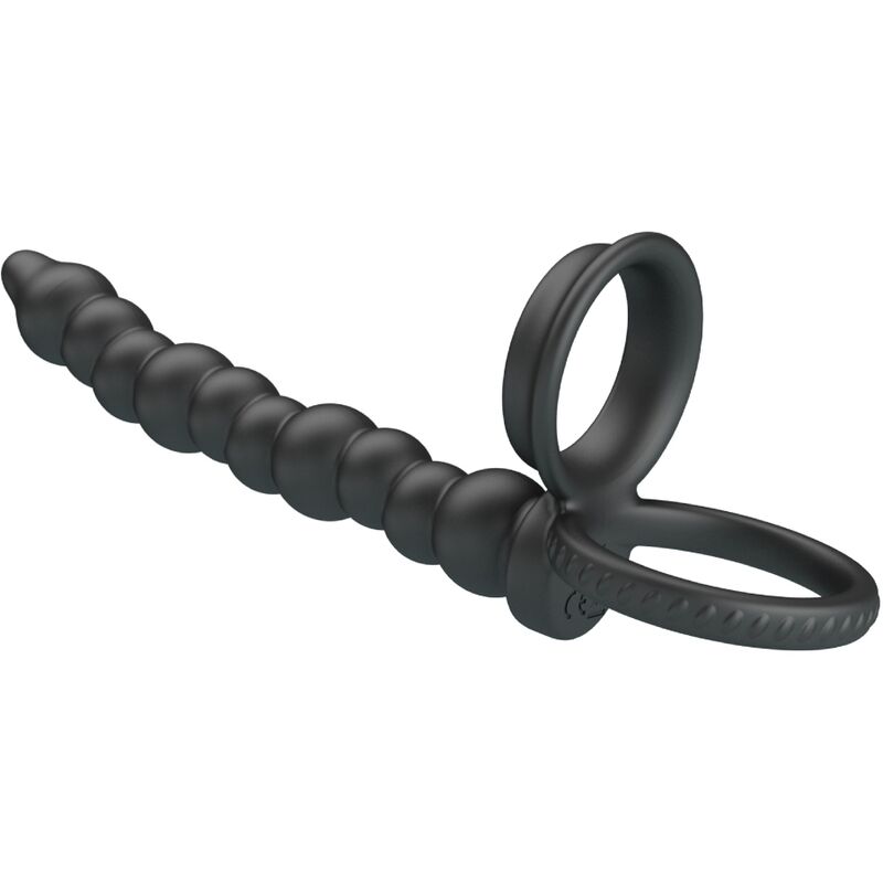 PRETTY LOVE - DILLION ANILLO PENE PARA DOBLE PENETRACIÓN NEGRO - Imagen 4