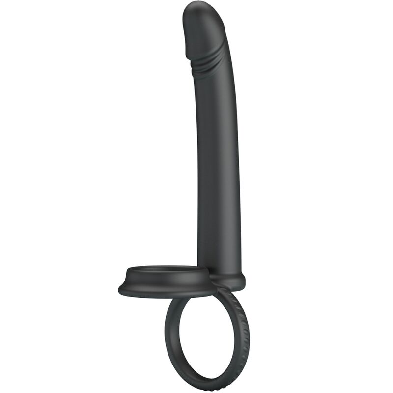 PRETTY LOVE - MOSES ANILLO DOBLE PENE PARA DONLE PENETACIÓN NEGRO - Imagen 2