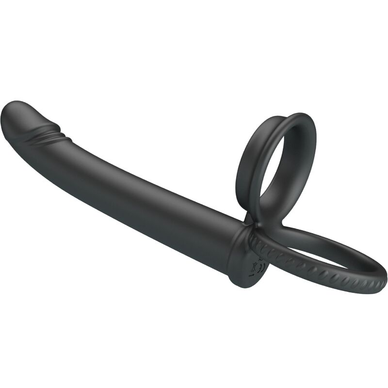 PRETTY LOVE - MOSES ANILLO DOBLE PENE PARA DONLE PENETACIÓN NEGRO - Imagen 4