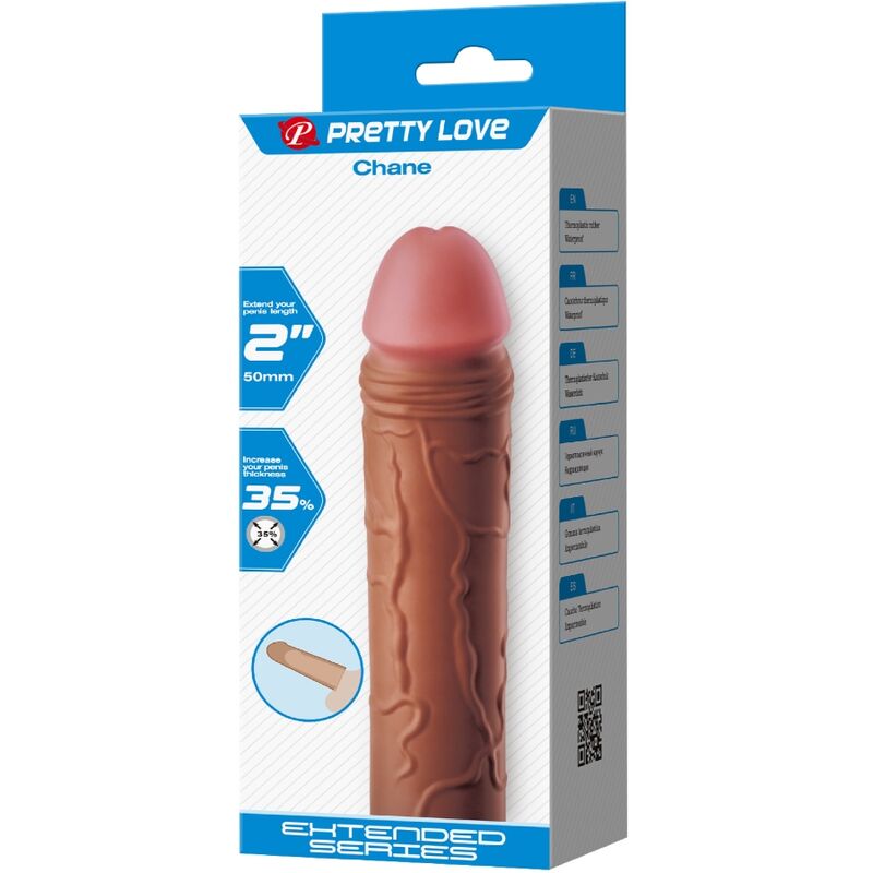 PRETTY LOVE - CHANE FUNDA PARA PENE CON EXTENSIÓN DE 5 CM MULATO - Imagen 7