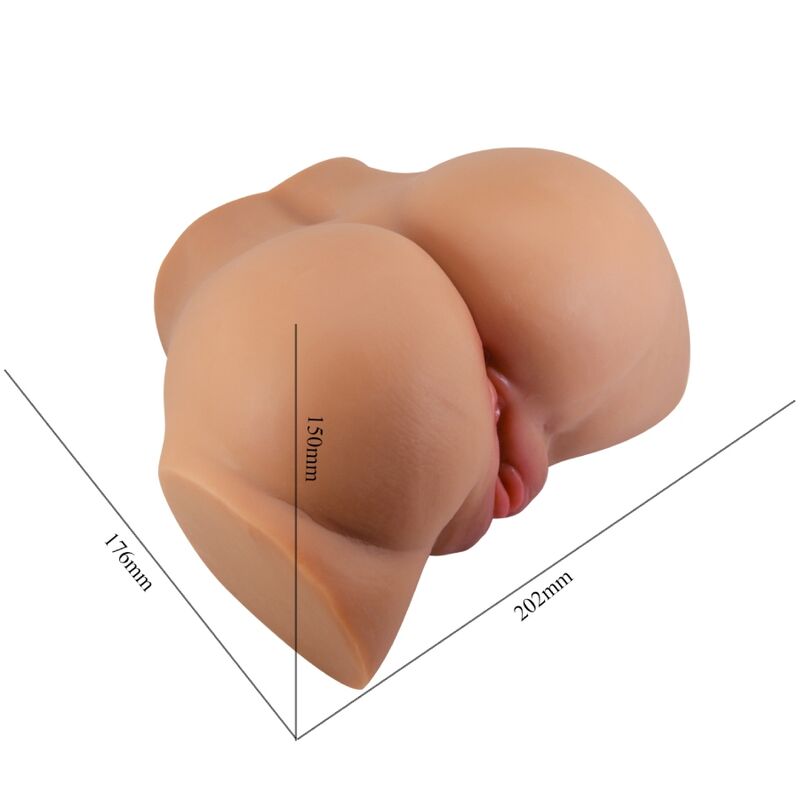 CRAZY BULL - EMILIA TRASERO VIBRADOR CON VAGINA Y ANO REALÍSTICO NATURAL CONTROL REMOTO - Imagen 7