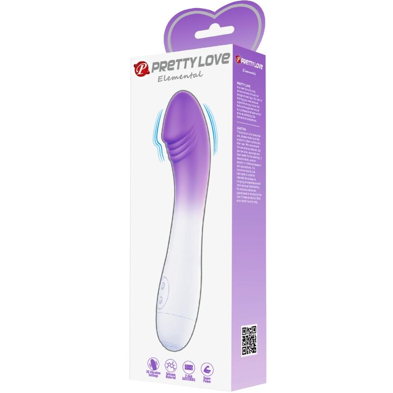 PRETTY LOVE - ELEMENTAL VIBRADOR PUNTO G 30 VIBRACIONES MORADO - Imagen 6