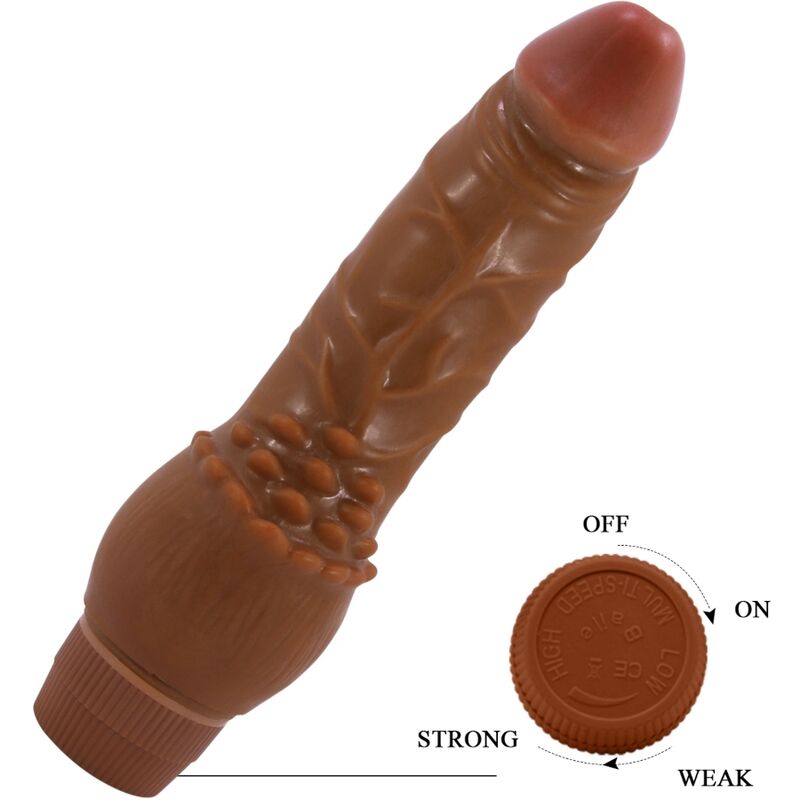 BAILE - BARBARA VIBRADOR REALÍSTICO 19.5 CM MULATO - Imagen 3