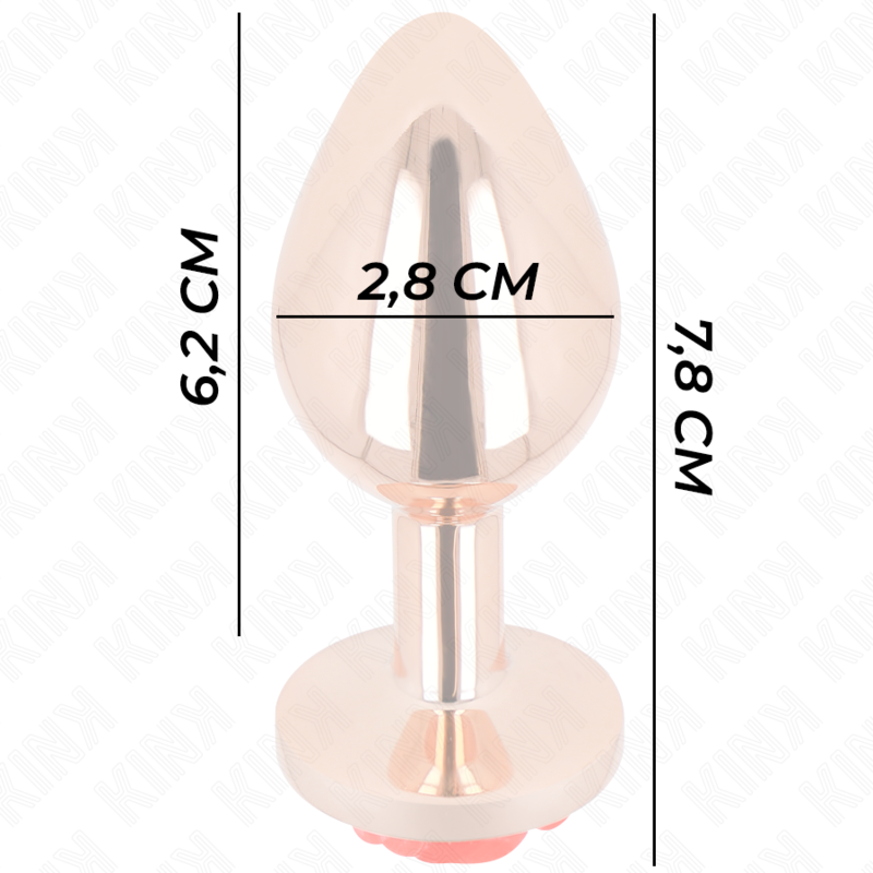 KINK - PLUG ANAL ORO ROSADO ROSA ROJA S - Imagen 4