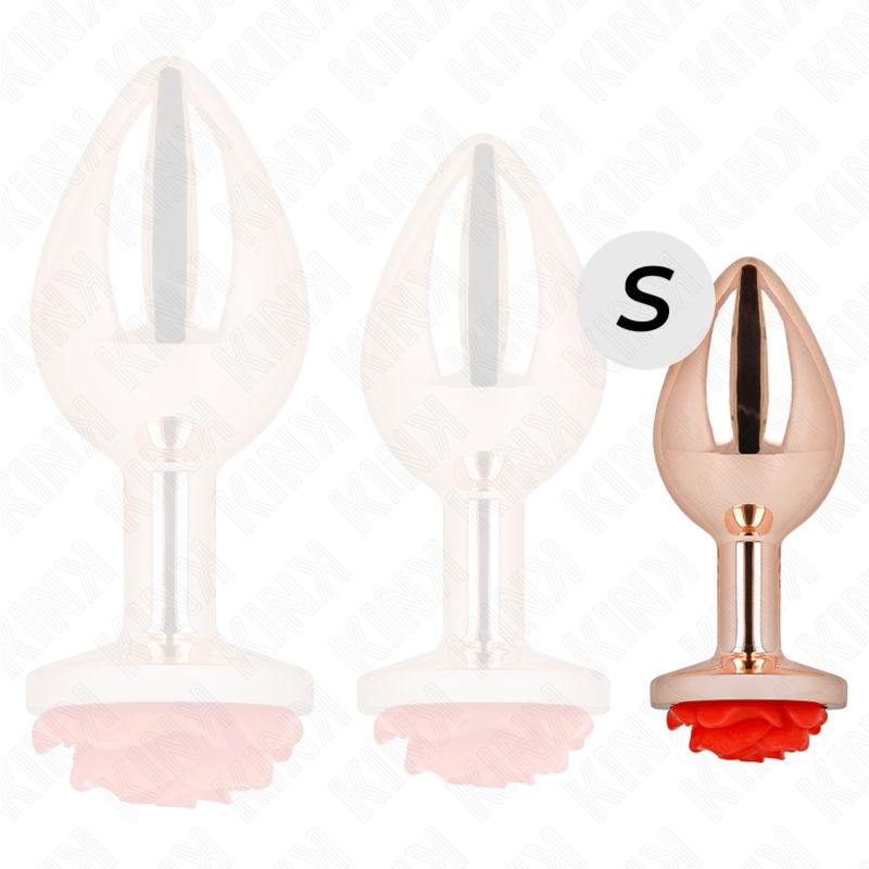 KINK - PLUG ANAL ORO ROSADO ROSA ROJA S - Imagen 3