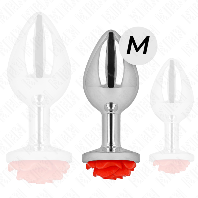 KINK - PLUG ANAL ROSA ROJA TALLA M - Imagen 3