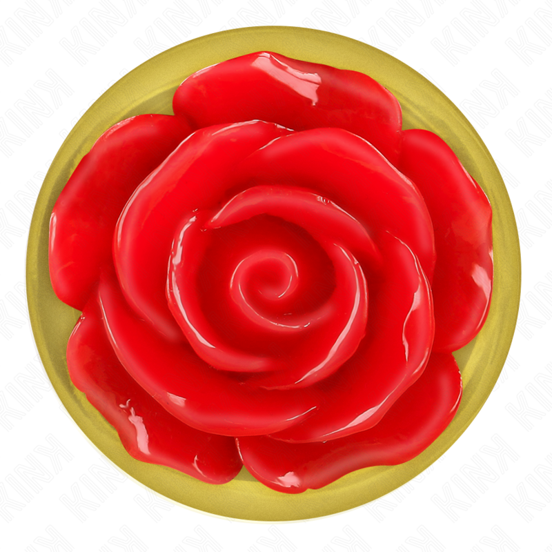 KINK - PLUG ANAL DORADO ROSA ROJA TALLA S - Imagen 5