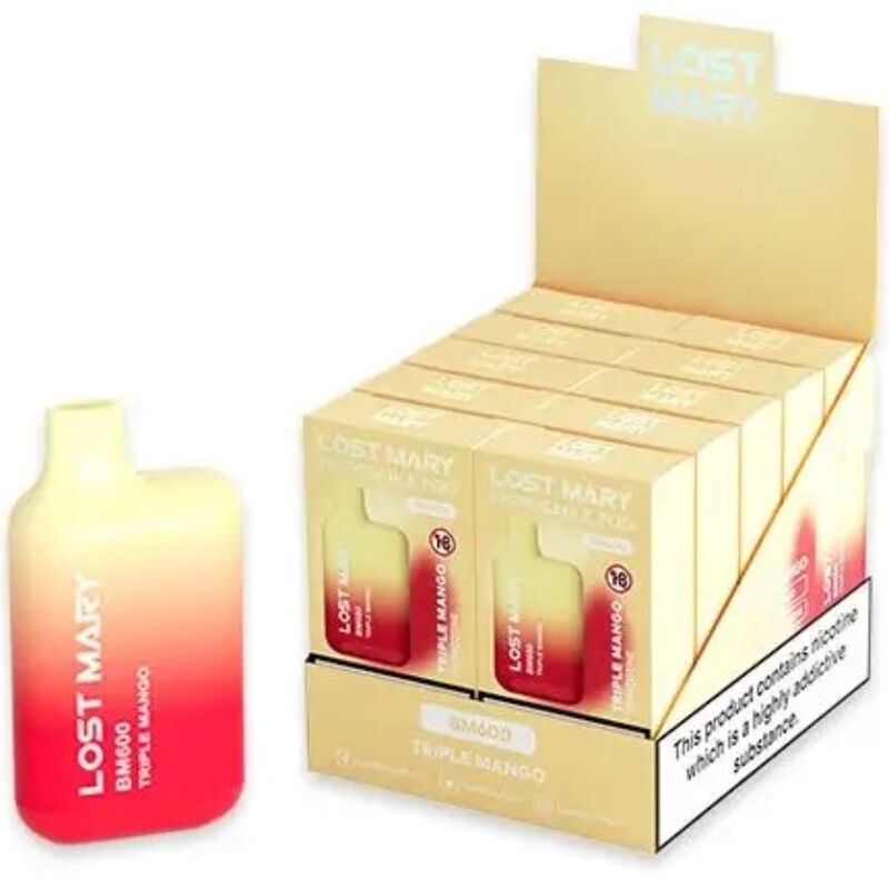 LOST MARY - BM600 VAPER NICOTINA 2% DESECHABLE SABOR TRIPLE MANGO - Imagen 2