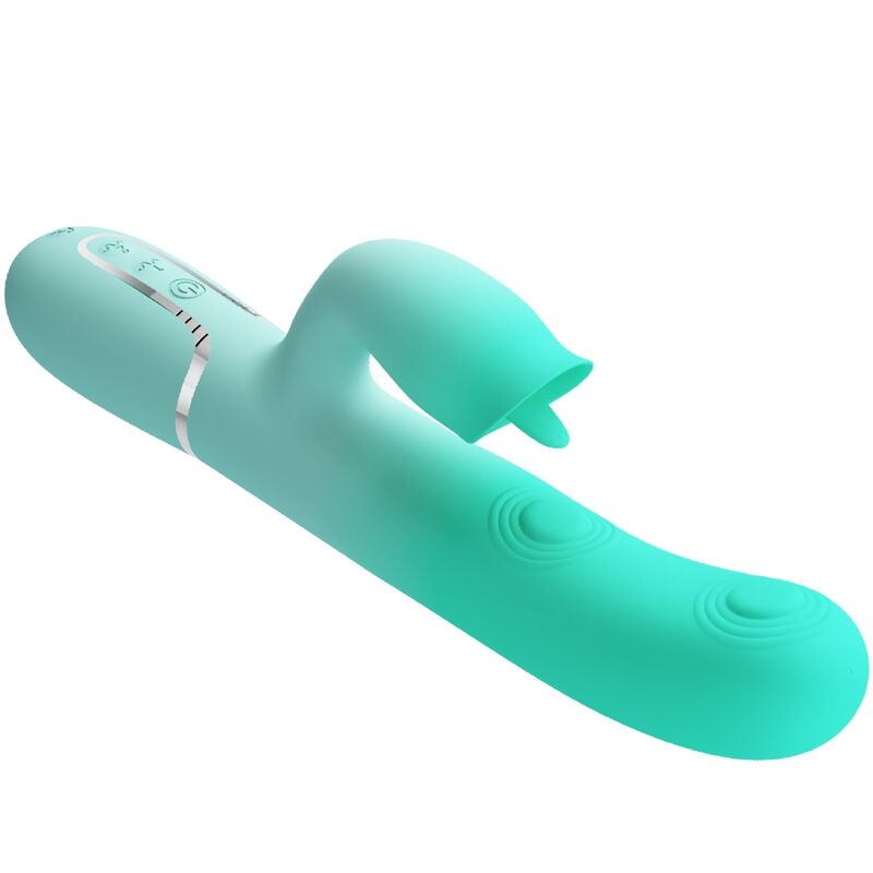 PRETTY LOVE - GIGI VIBRADOR RABBIT MULTIFUNCIÓN VERDE AGUA - Imagen 6