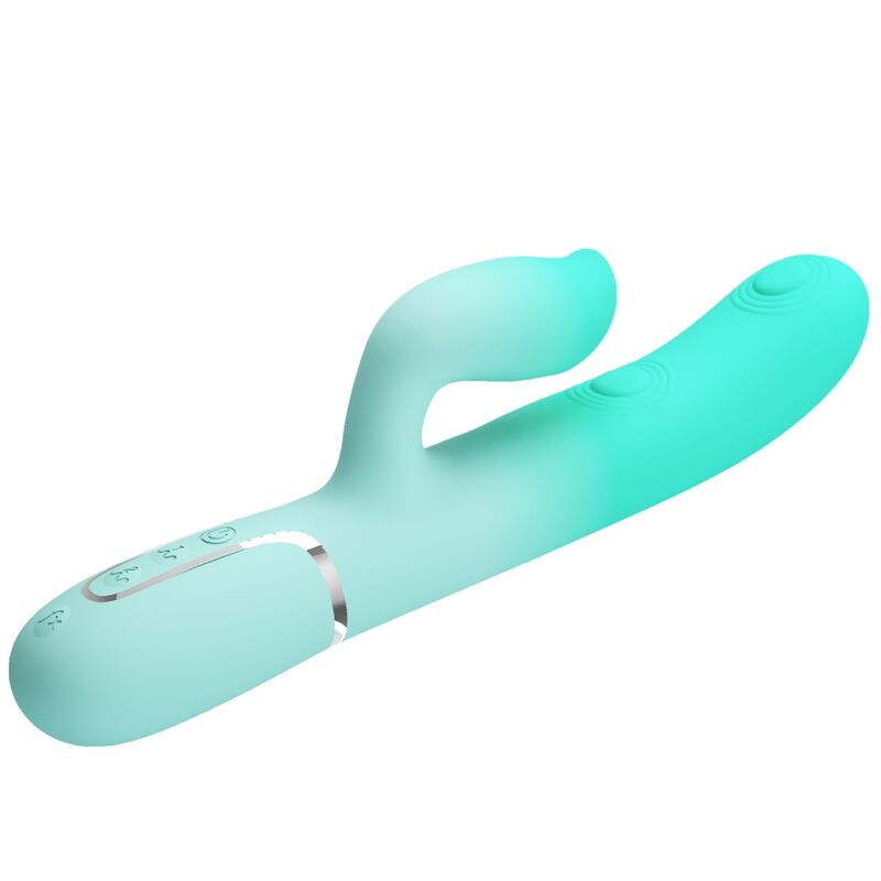 PRETTY LOVE - GIGI VIBRADOR RABBIT MULTIFUNCIÓN VERDE AGUA - Imagen 7